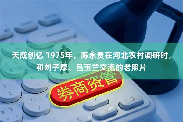 天成创亿 1975年，陈永贵在河北农村调研时，和刘子厚、吕玉兰交流的老照片
